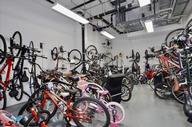 garage featuring bike storage