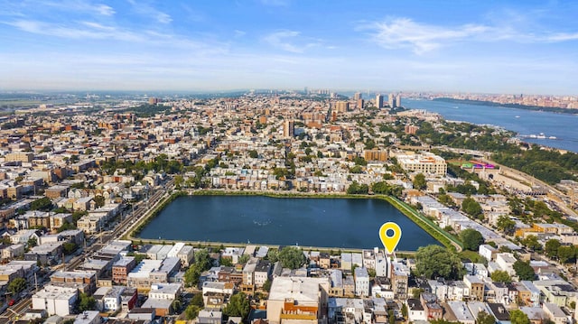 137 20th St Unit B, Union City, NJ 07087 - aerial overview of property's location with a large body of water and nearby urban area