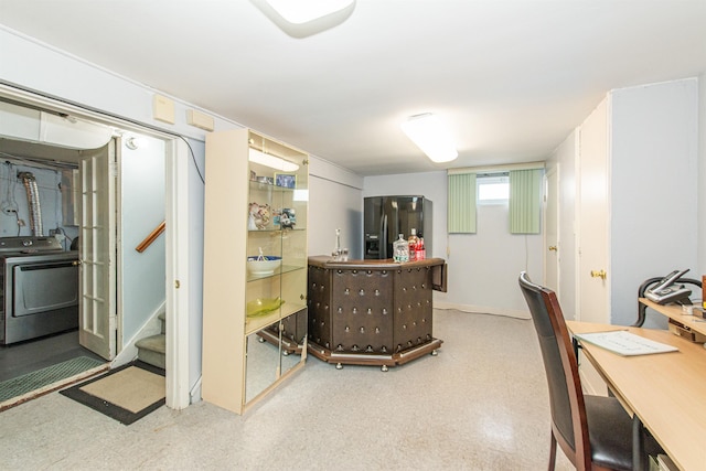 20 Bryant Ave, Bloomfield, NJ 07003 - office area with washer / dryer and tile patterned floors
