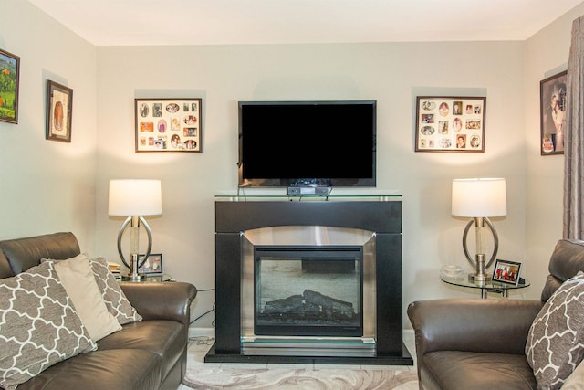20 Bryant Ave, Bloomfield, NJ 07003 - living area with a glass covered fireplace