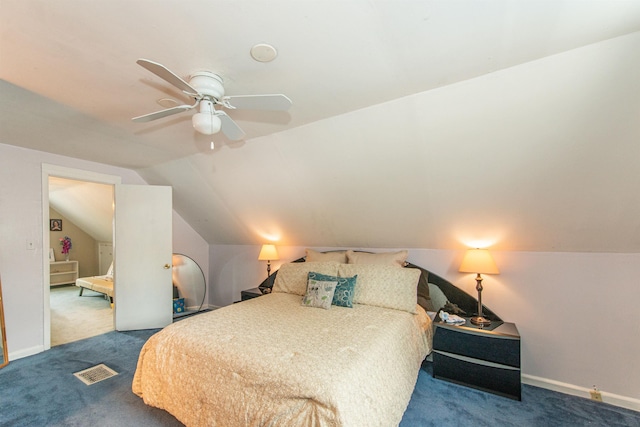 20 Bryant Ave, Bloomfield, NJ 07003 - carpeted bedroom featuring lofted ceiling and a ceiling fan