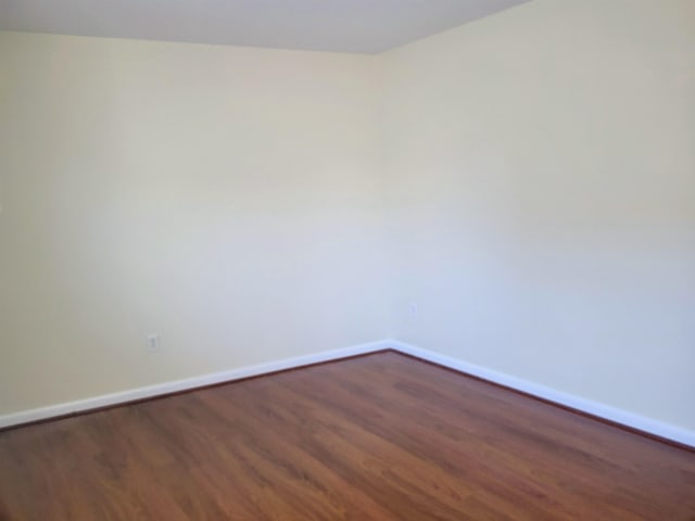 spare room featuring dark wood-type flooring