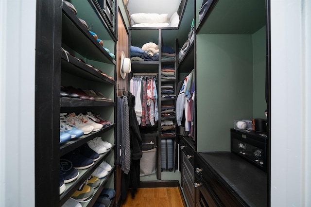 249 Grove St Unit 1, Jersey City, NJ 07302 - spacious closet with light wood finished floors