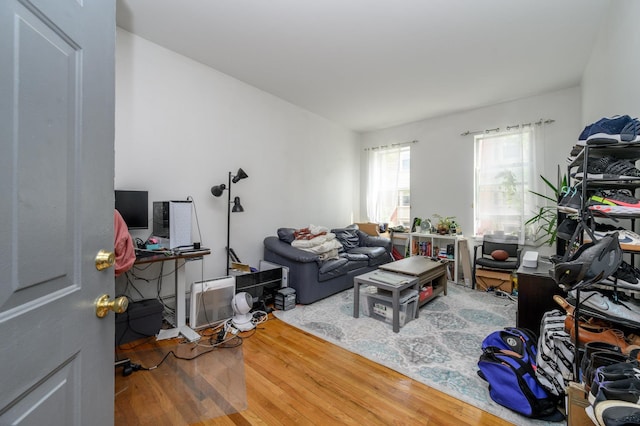 228 1st St Unit 3B, Jersey City, NJ 07302 - living room with wood finished floors