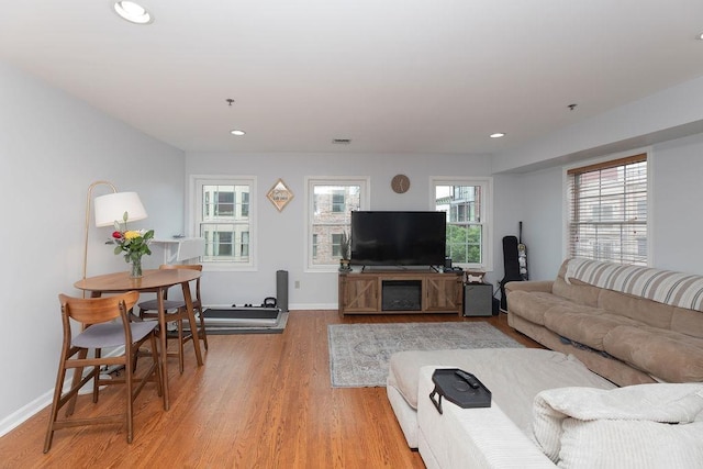 354 3rd St Unit 3, Jersey City, NJ 07302 - living area with light wood-type flooring and recessed lighting