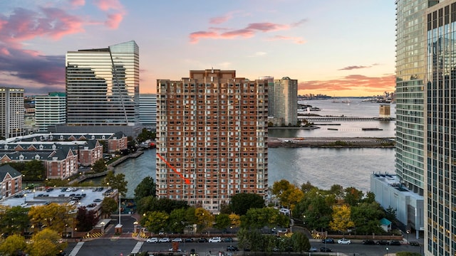 city view featuring a water view