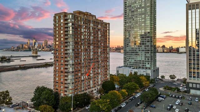 view of city with a water view