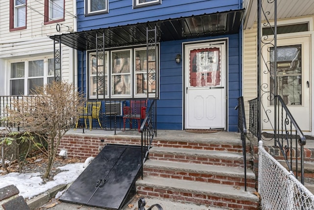 view of doorway to property