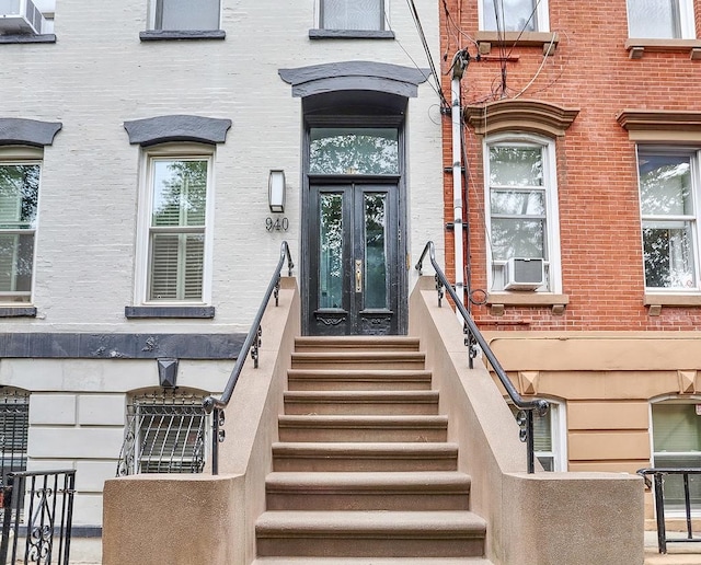 940 Bloomfield St # 1, Hoboken, NJ 07030 - entrance to property with french doors and brick siding
