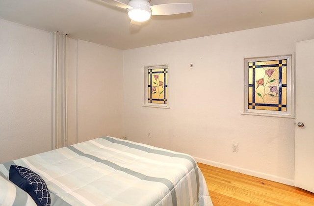 940 Bloomfield St # 1, Hoboken, NJ 07030 - bedroom featuring wood finished floors and a ceiling fan