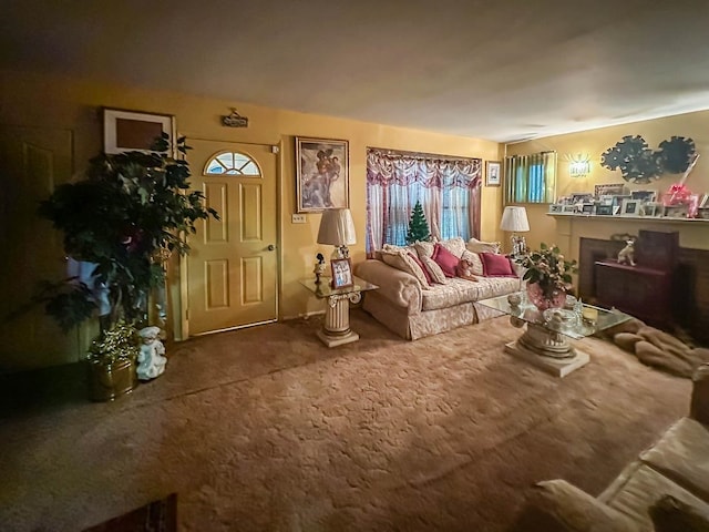 view of carpeted living room