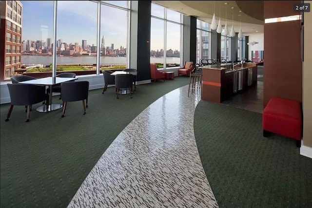 common area featuring a city view