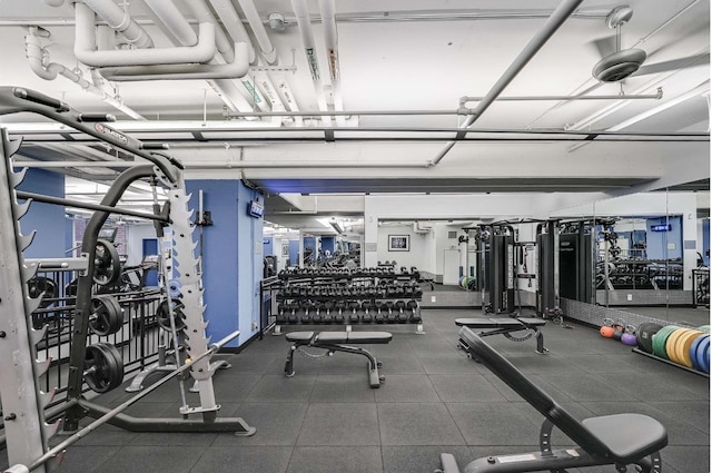 view of gym