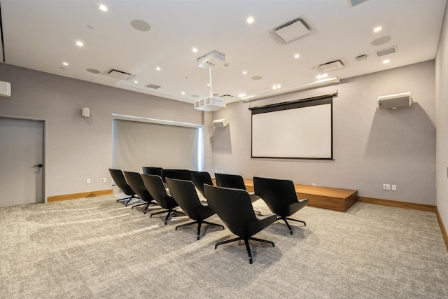 2 Shore Ln Unit 410, Jersey City, NJ 07310 - carpeted cinema featuring baseboards and recessed lighting
