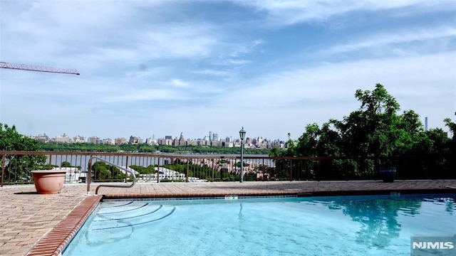 300 Gorge Rd # 18, Cliffside Park, NJ 07010 - community pool with a view of skyline