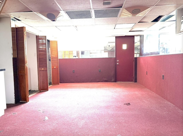 1437 Gehr Pl, North Bergen, NJ 07407 - carpeted spare room featuring a drop ceiling