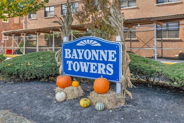 view of community sign