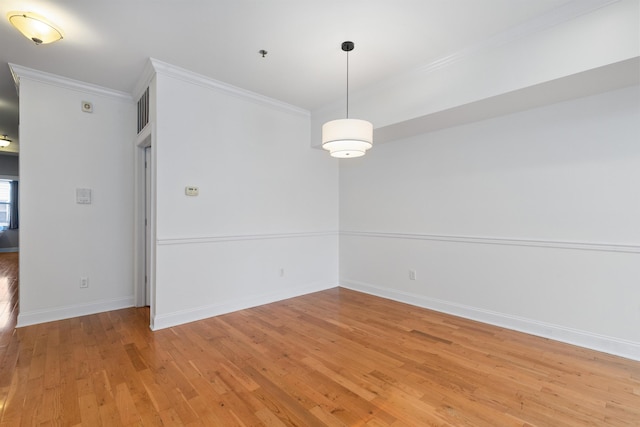 413 Madison St Unit 4, Hoboken, NJ 07030 - unfurnished room with crown molding, light wood-style flooring, and a pendent fire sprinkler