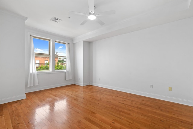 413 Madison St Unit 4, Hoboken, NJ 07030 - unfurnished room featuring crown molding, light wood finished floors, and a ceiling fan