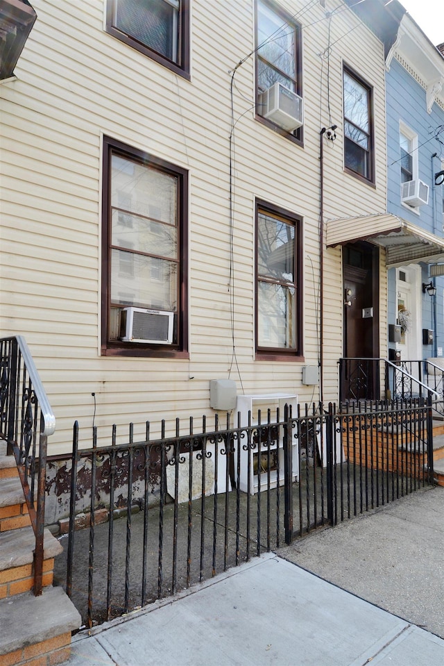 34 Concord St, Jersey City, NJ 07306 - entrance to property with cooling unit and fence