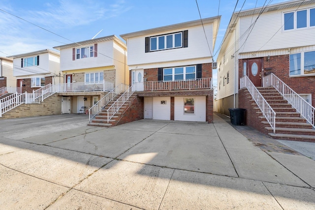 view of property featuring a garage