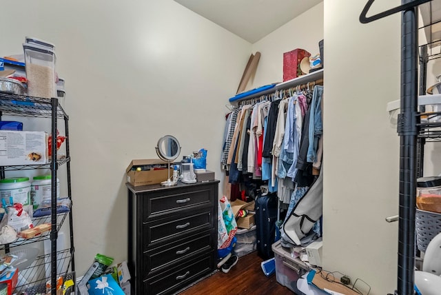 57 Booraem Ave, Jersey City, NJ 07307 - walk in closet with dark wood-type flooring