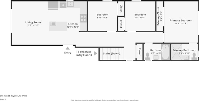 27 E 16th St, Bayonne, NJ 07002 - property floor plan