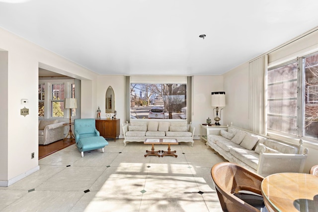 6 Kingswood Rd, Weehawken, NJ 07086 - living room with baseboards