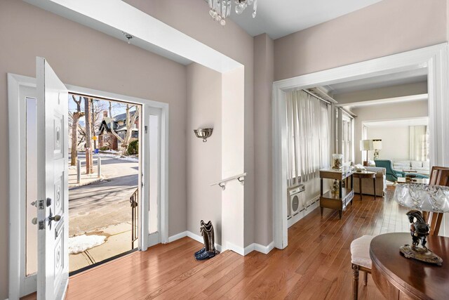 6 Kingswood Rd, Weehawken, NJ 07086 - foyer entrance featuring light wood-style flooring and baseboards