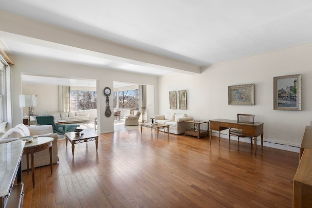 6 Kingswood Rd, Weehawken, NJ 07086 - living area with hardwood / wood-style floors