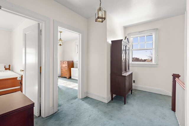6 Kingswood Rd, Weehawken, NJ 07086 - hall with carpet floors and baseboards