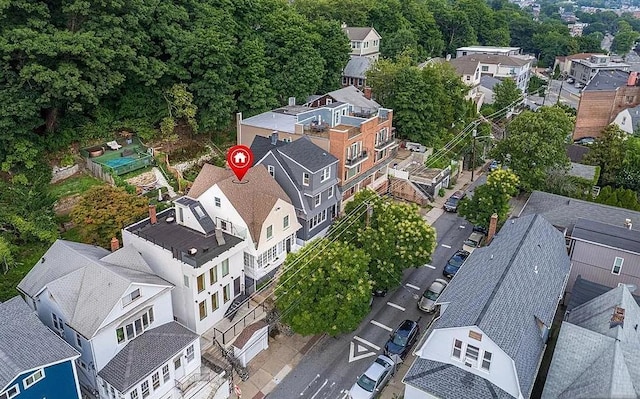 birds eye view of property featuring a residential view