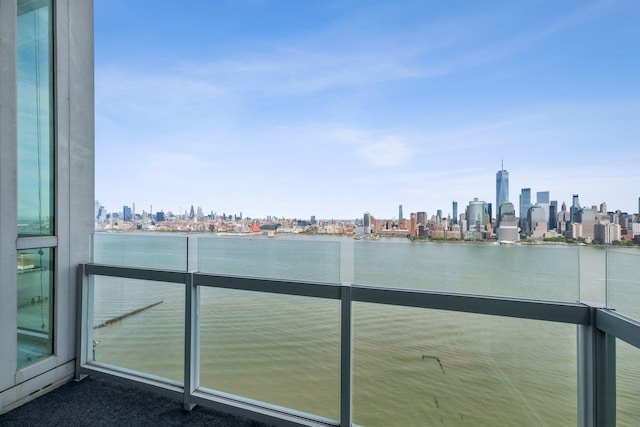 water view featuring a city view