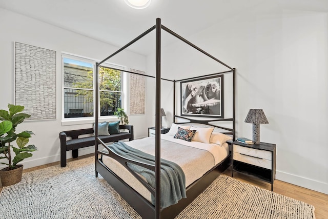 bedroom featuring hardwood / wood-style flooring