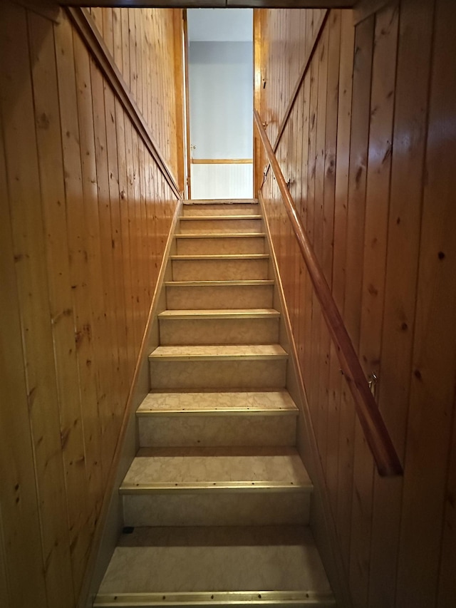44 W 16th St Unit 1 & 2, Bayonne, NJ 07002 - staircase with wood walls