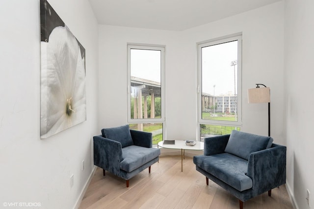 425 3rd St Unit 404, Jersey City, NJ 07302 - living area featuring light wood finished floors and baseboards