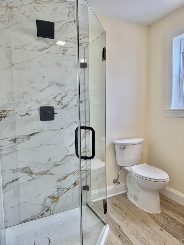 3 Raydol Ave, Secaucus, NJ 07094 - full bathroom featuring wood finished floors and a marble finish shower