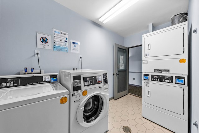 8915 Bergenwood Ave Unit 37, North Bergen, NJ 07047 - shared laundry room with estacked washer and dryer and washer and dryer