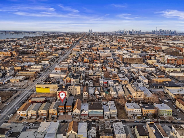 bird's eye view featuring a city view