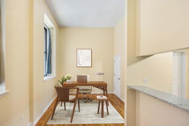 341 Monmouth St Unit 104D, Jersey City, NJ 07302 - home office with light wood finished floors and baseboards
