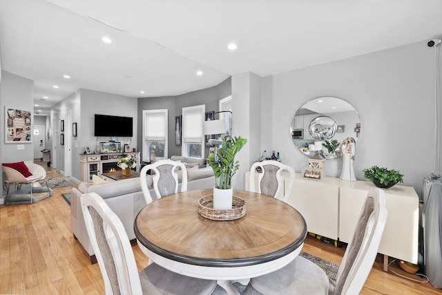 dining room featuring light wood-type flooring