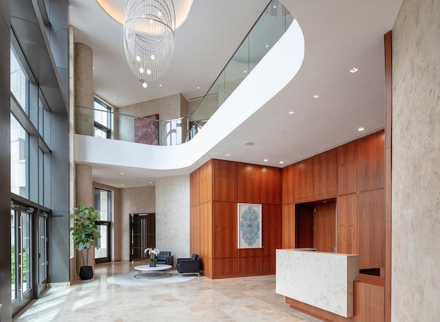 99 Hudson St Unit 4903, Jersey City, NJ 07302 - community lobby with a high ceiling