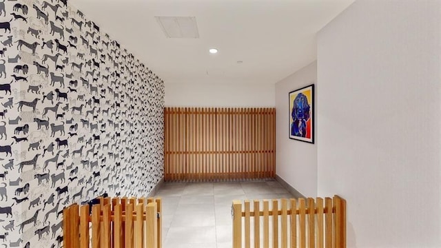 10 Provost St Unit 1004, Jersey City, NJ 07302 - tiled empty room with baseboards and recessed lighting