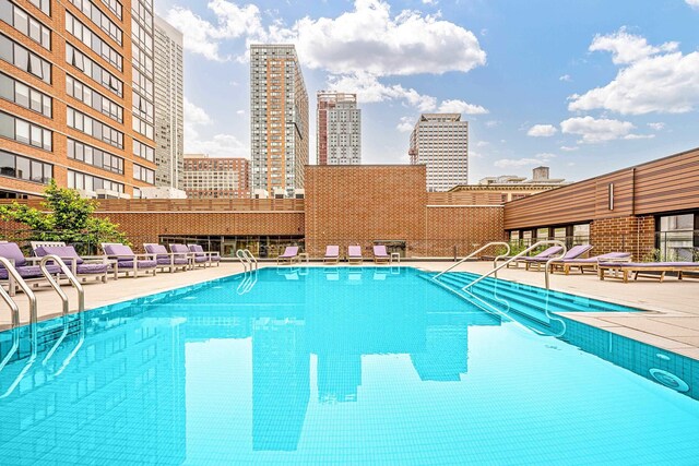 10 Provost St Unit 1004, Jersey City, NJ 07302 - community pool with a view of skyline
