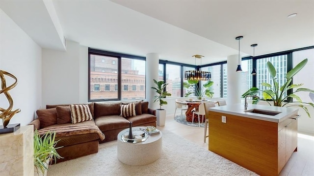 10 Provost St Unit 1004, Jersey City, NJ 07302 - living area featuring light wood-type flooring