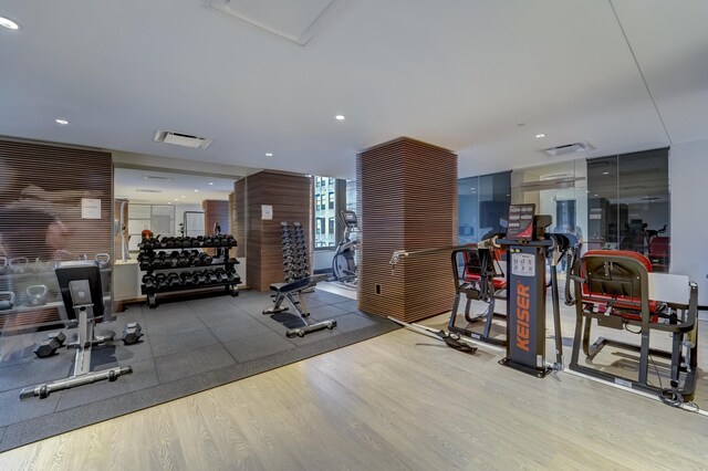 10 Provost St Unit 1004, Jersey City, NJ 07302 - gym featuring wood finished floors