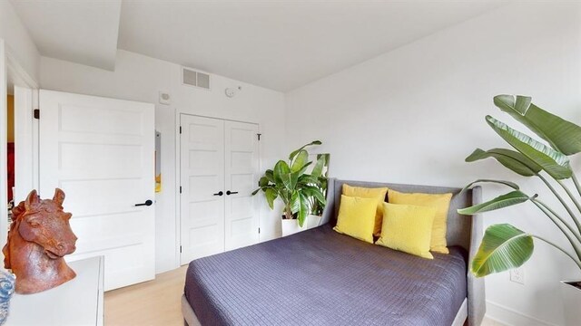 10 Provost St Unit 1004, Jersey City, NJ 07302 - bedroom featuring a closet and light wood finished floors