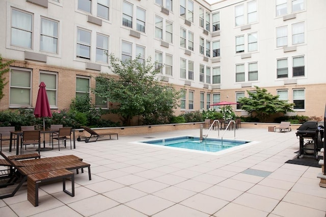 104 Tidewater St Unit 1A, Jersey City, NJ 07302 - view of swimming pool with area for grilling