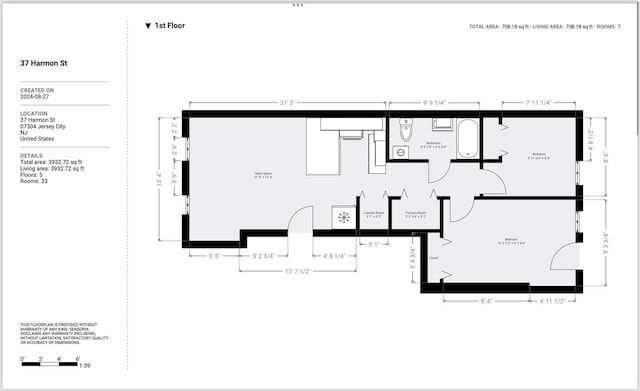 37 Harmon St, Jersey City, NJ 07304 - plan