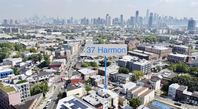 37 Harmon St, Jersey City, NJ 07304 - birds eye view of property featuring a view of city
